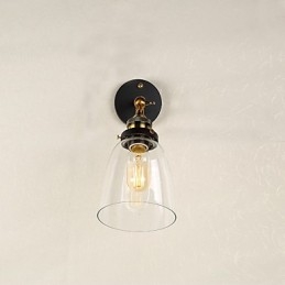 Applique da parete bronzo moderno classico con faretto da incasso E27