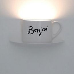 Applique da parete LED moderna contemporanea luce ambientale USB