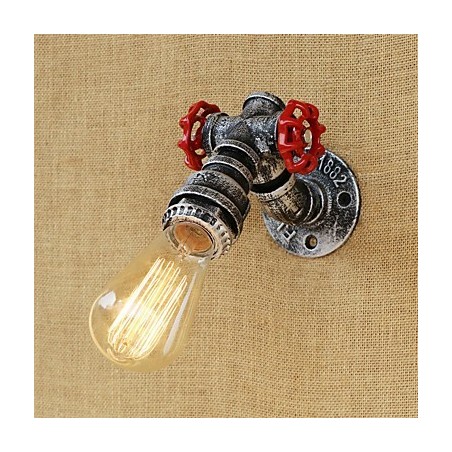 Applique da parete retrò country verniciata stile mini con luce ambientale