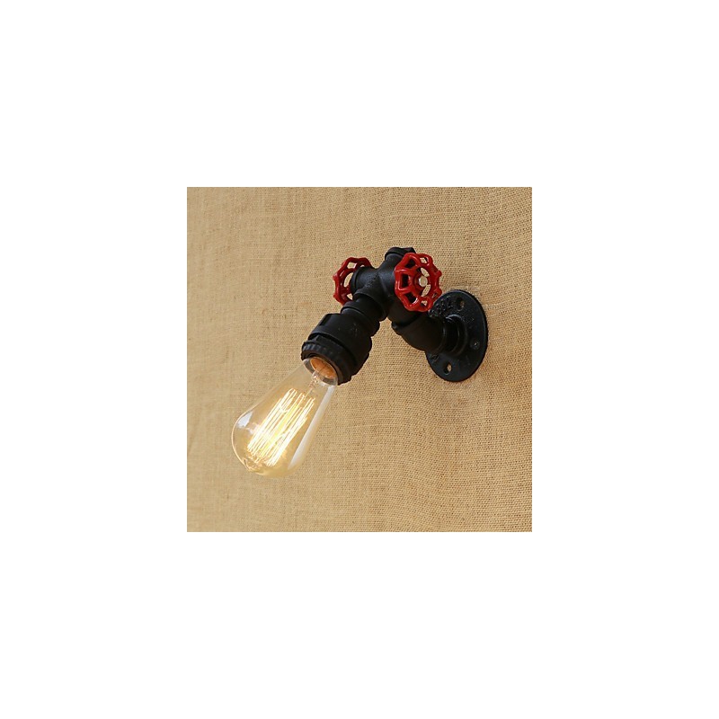 Applique da parete retrò country verniciata stile mini con luce ambientale