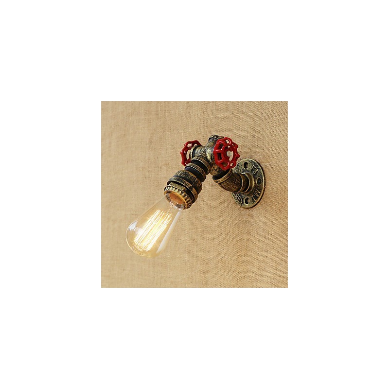 Applique da parete retrò country verniciata stile mini con luce ambientale