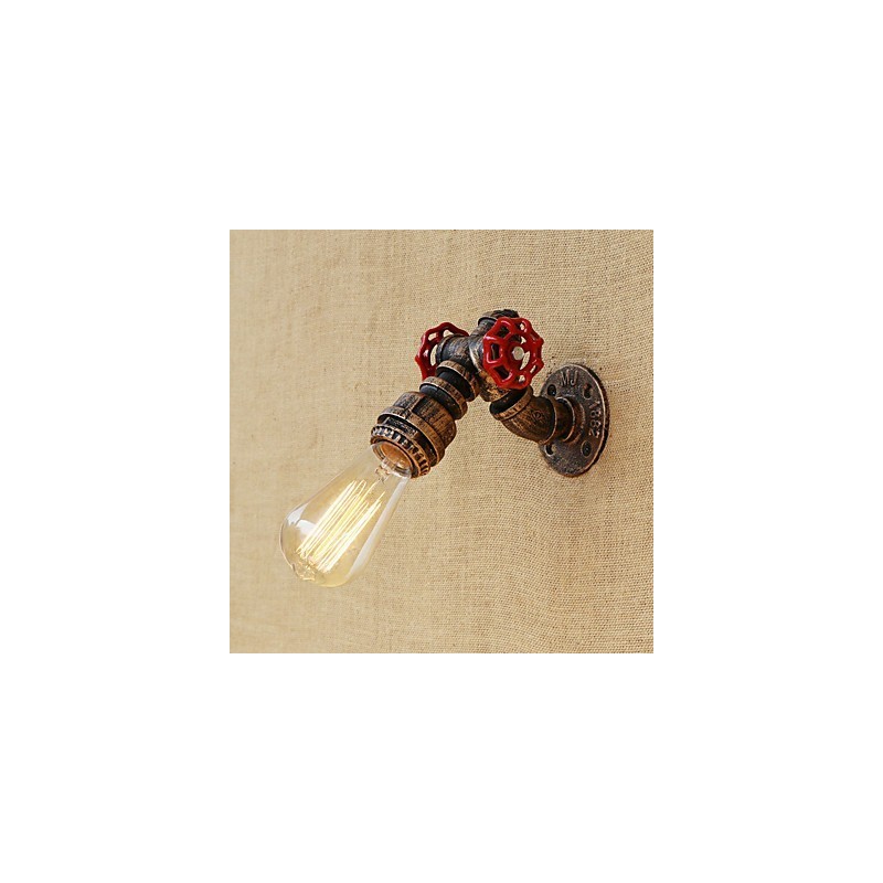 Applique da parete retrò country verniciata stile mini con luce ambientale