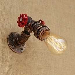 Applique da parete retrò country verniciata stile mini con luce ambientale