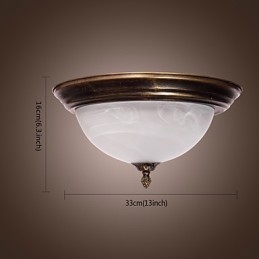 Plafoniera a filo stile antico con 2 luci