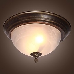 Plafoniera a filo stile antico con 2 luci