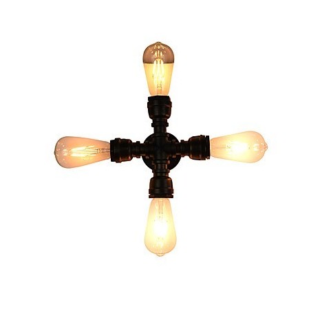 Applique da parete a LED rustica classica in ottone antico