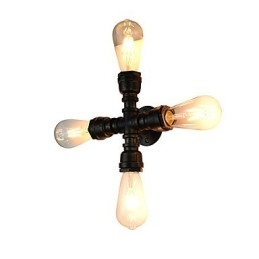 Applique da parete a LED rustica classica in ottone antico
