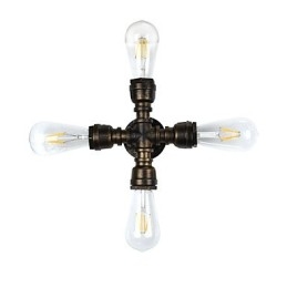 Applique da parete a LED rustica classica in ottone antico