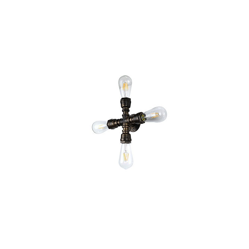 Applique da parete a LED rustica classica in ottone antico
