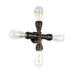 Applique da parete a LED rustica classica in ottone antico