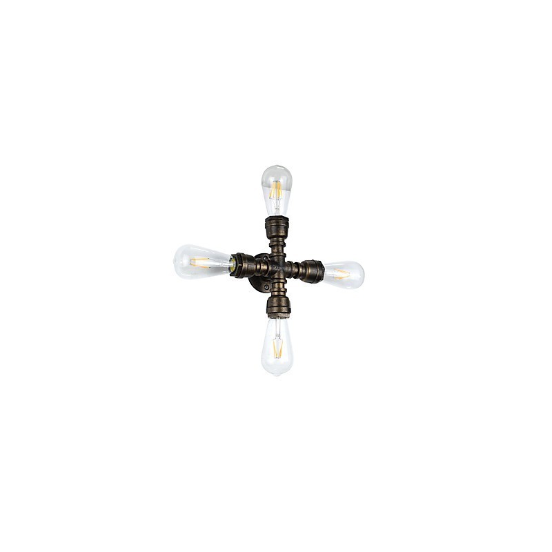 Applique da parete a LED rustica classica in ottone antico
