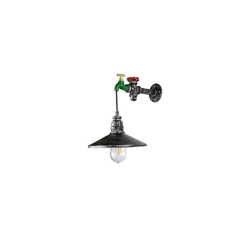 Applique da parete LED Rustic Lodge in ottone antico, E27, 4 W, 21 x 22 x 34 cm