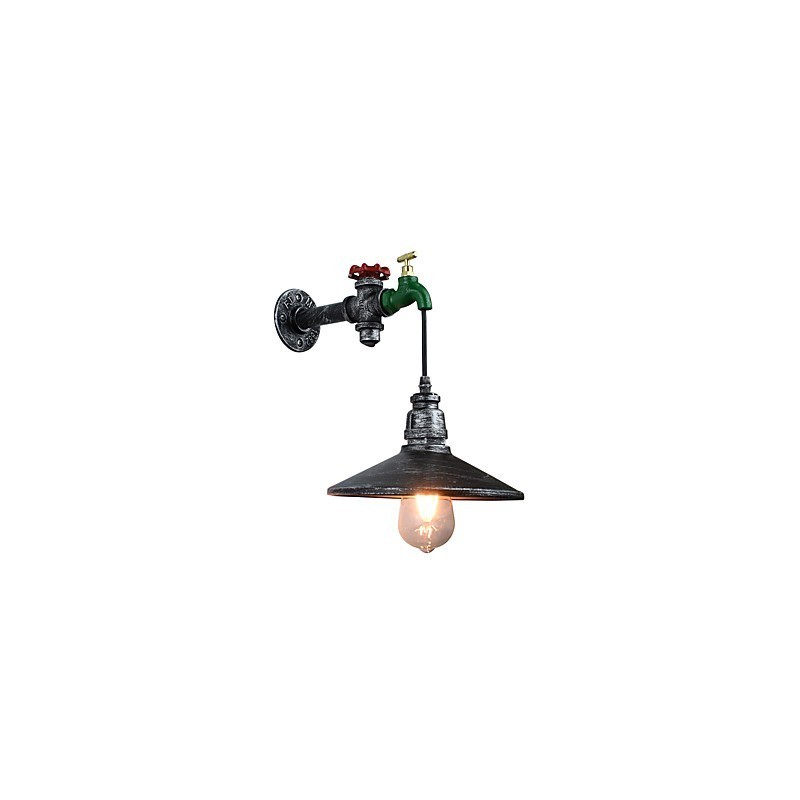 Applique da parete LED Rustic Lodge in ottone antico, E27, 4 W, 21 x 22 x 34 cm