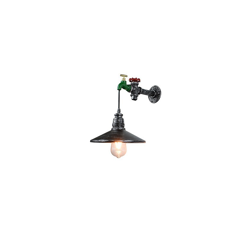 Applique da parete LED Rustic Lodge in ottone antico, E27, 4 W, 21 x 22 x 34 cm