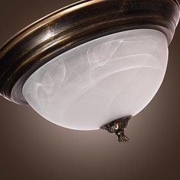 Plafoniera a filo stile antico con 2 luci