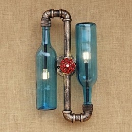 Applique da parete a LED moderna, luce ambientale, 2 lampadine G4, 6 W, vetro e metallo