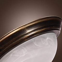 Plafoniera a filo stile antico con 2 luci
