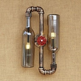 Applique da parete a LED moderna, luce ambientale, 2 lampadine G4, 6 W, vetro e metallo