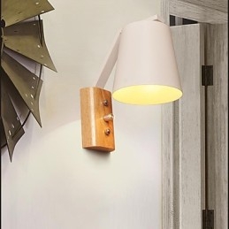 Applique da parete country contemporanea finitura ossido nero, faretto da incasso, E27, 60 W