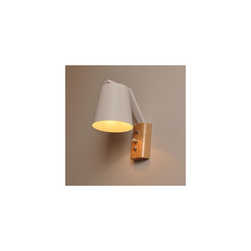 Applique da parete country contemporanea finitura ossido nero, faretto da incasso, E27, 60 W
