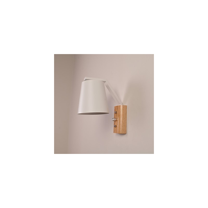 Applique da parete country contemporanea finitura ossido nero, faretto da incasso, E27, 60 W