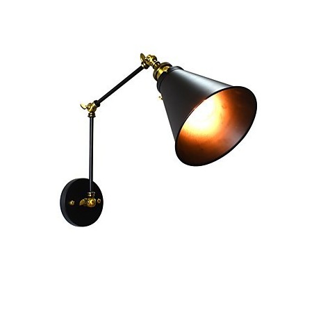 Applique da parete LED rustica tradizionale classica dipinta con faretto da incasso E27
