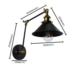 Applique da parete LED Rustico/Lodge tradizionale classica dipinta, E27 4 W, metallo