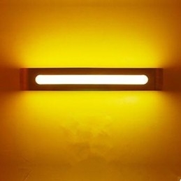Applique da parete LED nordica per camera da letto in legno/bambù, 30 x 30 x 8 cm
