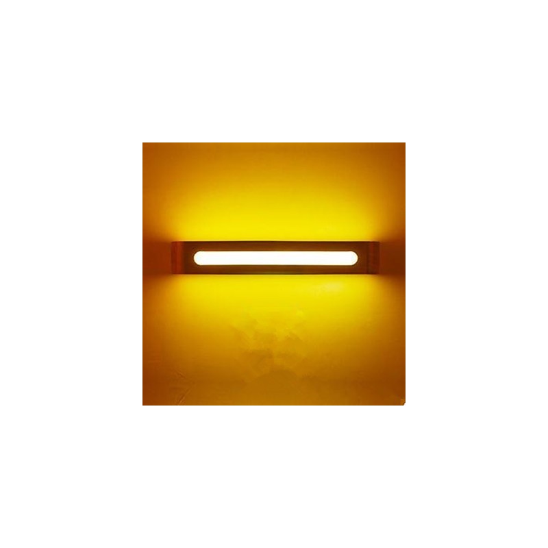 Applique da parete LED nordica per camera da letto in legno/bambù, 30 x 30 x 8 cm