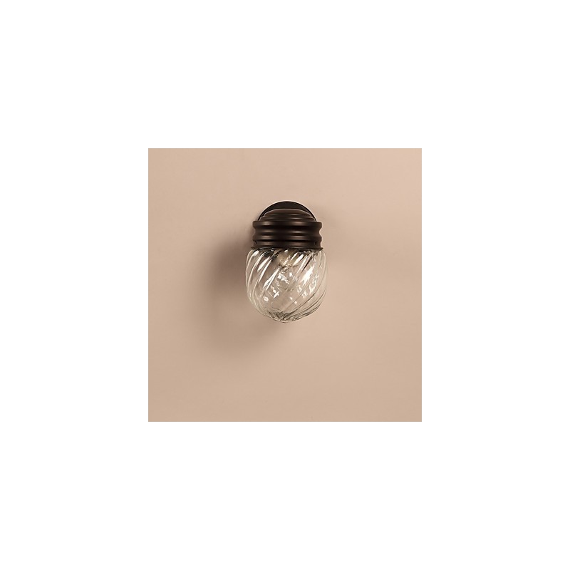 Applique da parete moderna contemporanea mini luce ambientale in vetro 15 cm x 17,5 cm