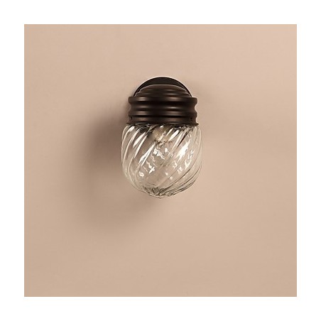 Applique da parete moderna contemporanea mini luce ambientale in vetro 15 cm x 17,5 cm