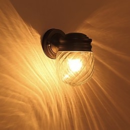 Applique da parete moderna contemporanea mini luce ambientale in vetro 15 cm x 17,5 cm