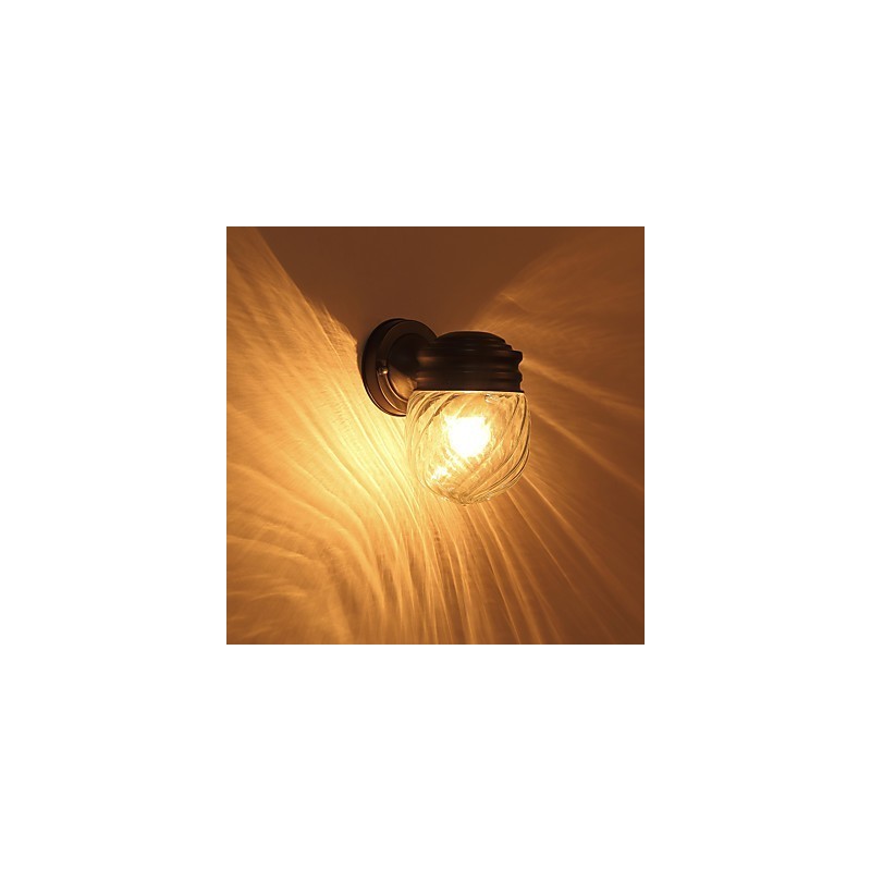 Applique da parete moderna contemporanea mini luce ambientale in vetro 15 cm x 17,5 cm