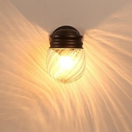 Applique da parete moderna contemporanea mini luce ambientale in vetro 15 cm x 17,5 cm