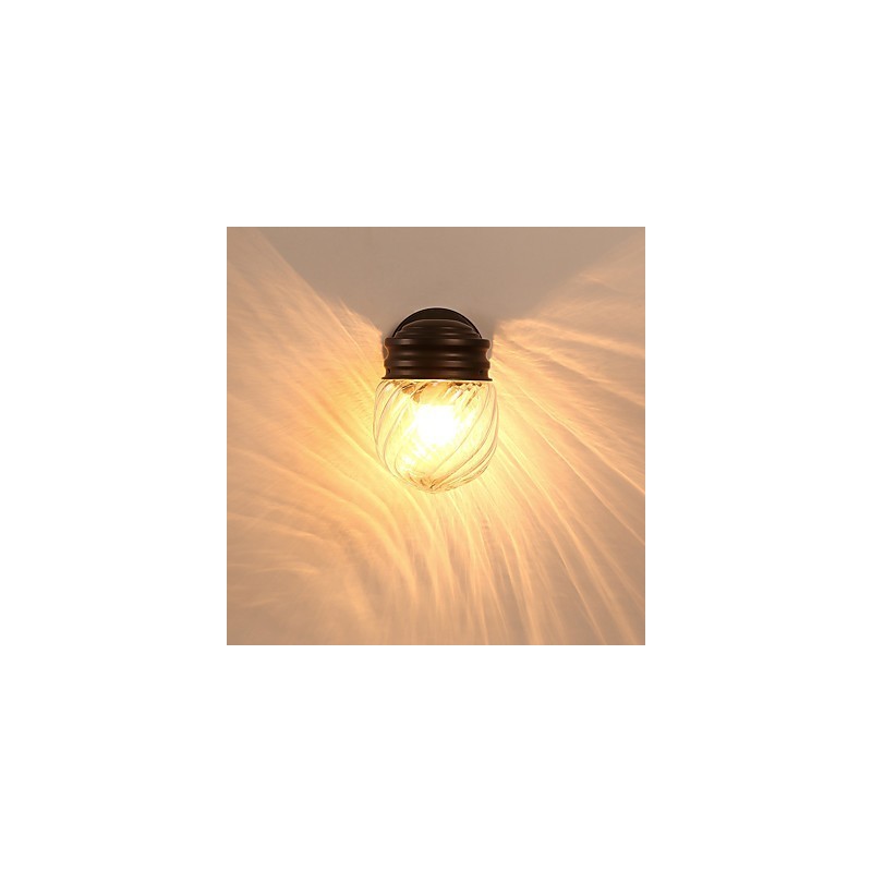 Applique da parete moderna contemporanea mini luce ambientale in vetro 15 cm x 17,5 cm