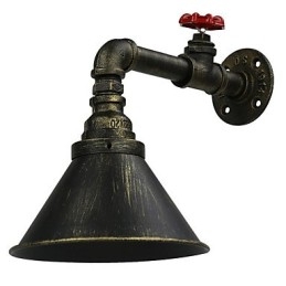 Applique da parete industriale retrò in metallo effetto tubi dell'acqua