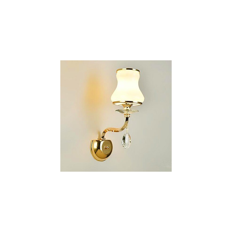 Applique da parete LED moderna elettroplaccata con cristallo mini luce ambientale