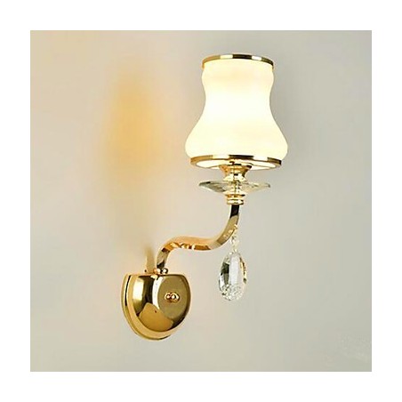 Applique da parete LED moderna elettroplaccata con cristallo mini luce ambientale