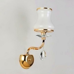Applique da parete LED moderna elettroplaccata con cristallo mini luce ambientale