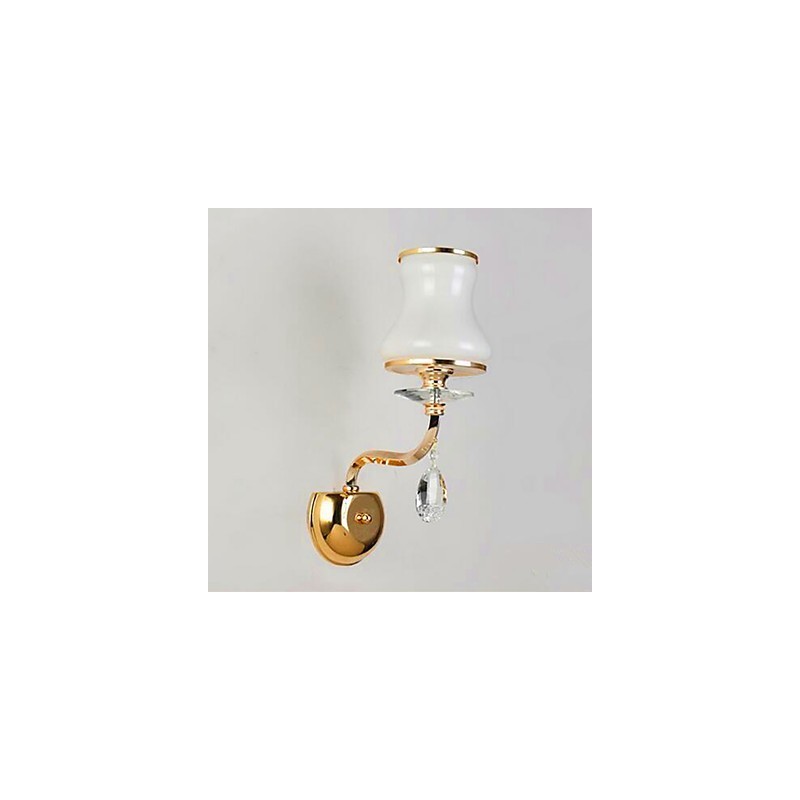 Applique da parete LED moderna elettroplaccata con cristallo mini luce ambientale