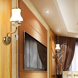 Applique da parete LED moderna elettroplaccata con cristallo mini luce ambientale