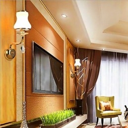 Applique da parete LED moderna elettroplaccata con cristallo mini luce ambientale