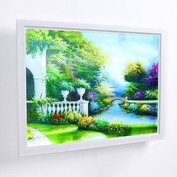Applique da parete moderna contemporanea con luce ambientale, finitura effetto pittura, LED integrato 12 W