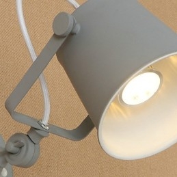 Applique da parete retrò in acciaio verniciato nero opaco con decorazione caffè americano