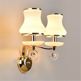 Applique da parete LED moderna contemporanea galvanizzata in cristallo con protezione occhi, mini