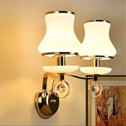 Applique da parete LED moderna contemporanea galvanizzata in cristallo con protezione occhi, mini