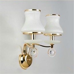 Applique da parete LED moderna contemporanea galvanizzata in cristallo con protezione occhi, mini