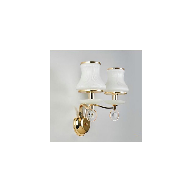 Applique da parete LED moderna contemporanea galvanizzata in cristallo con protezione occhi, mini
