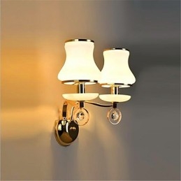 Applique da parete LED moderna contemporanea galvanizzata in cristallo con protezione occhi, mini