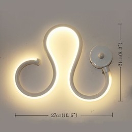 Applique LED moderna minimalista in alluminio e gel di silice 27x21 cm